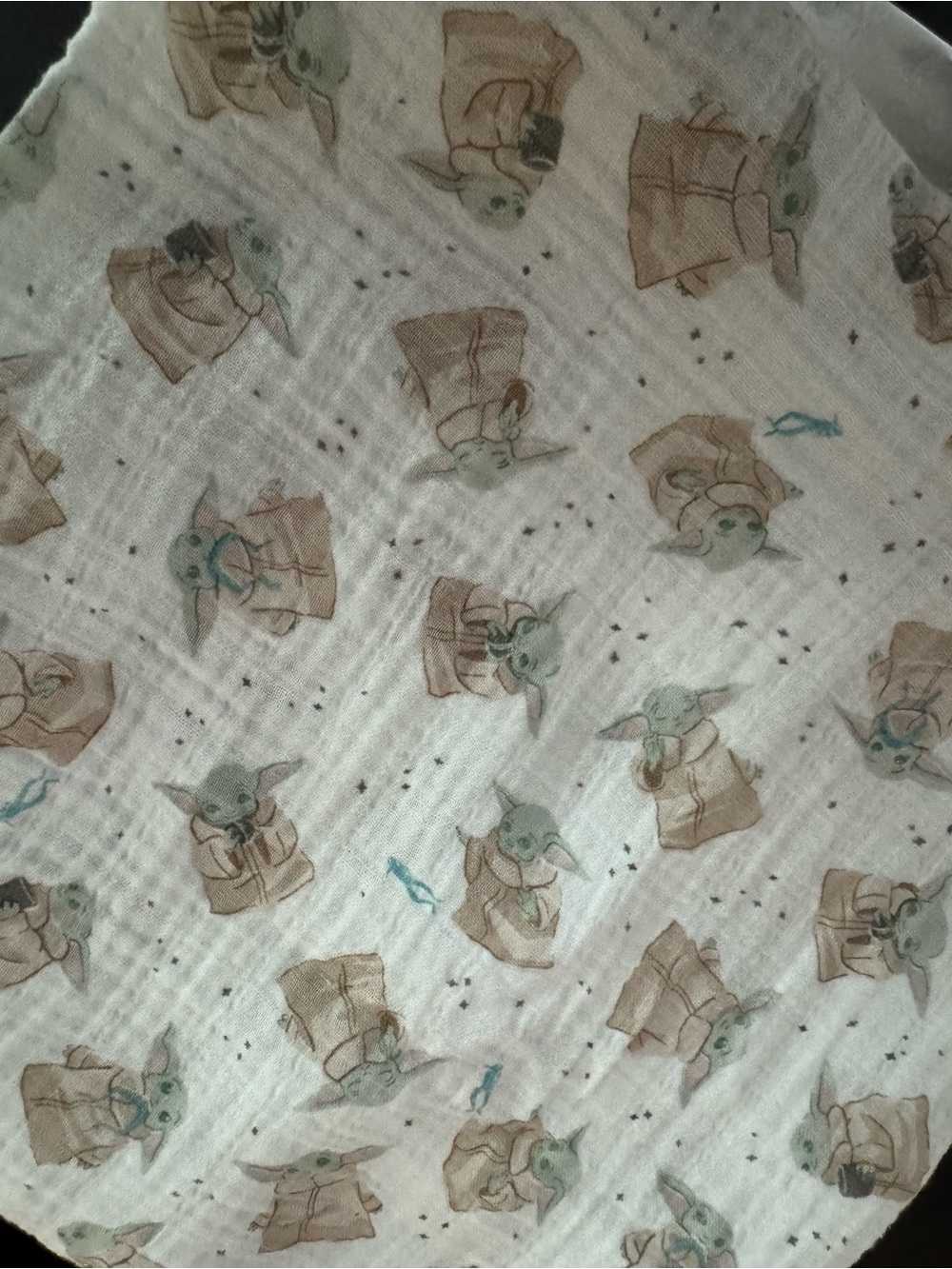 Pottery Barn Kids Star Wars Grogu Organic Cotton Swaddle Blanket